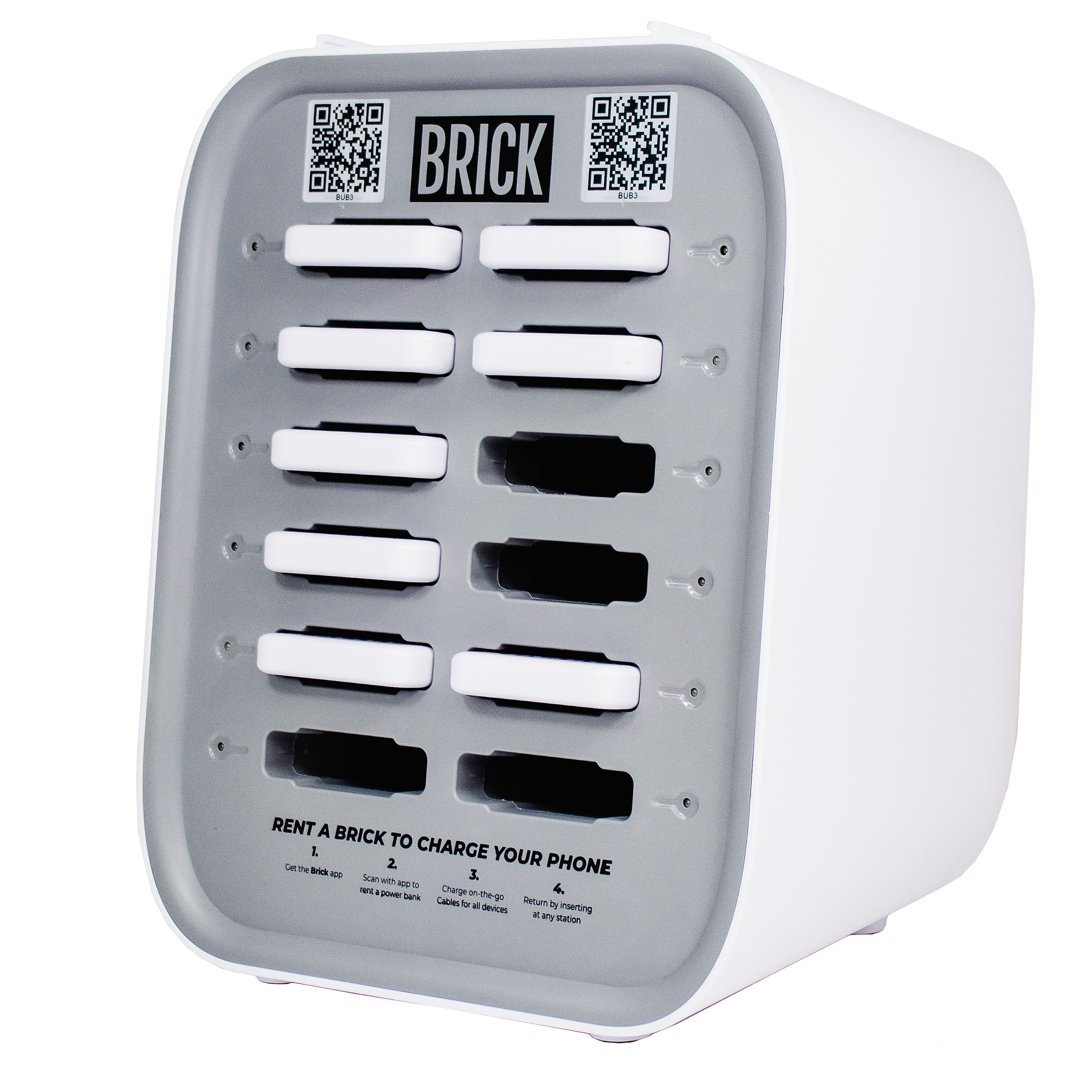Tolv slot Brick uthyrningsstation